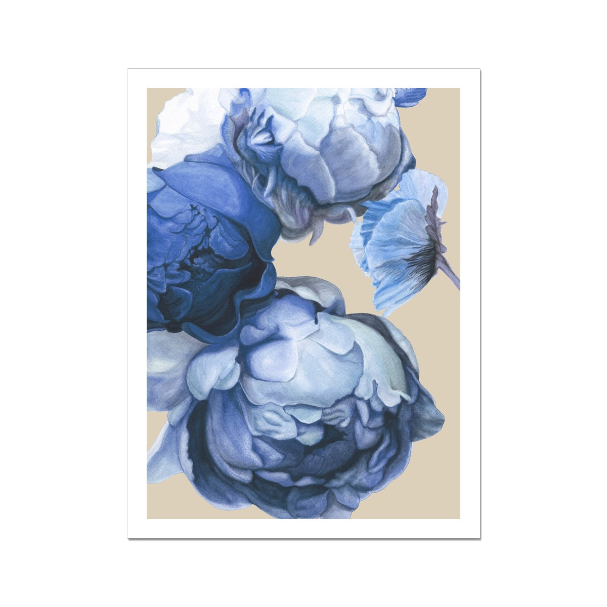 Poppy & Peony Delft Blue Cream II
