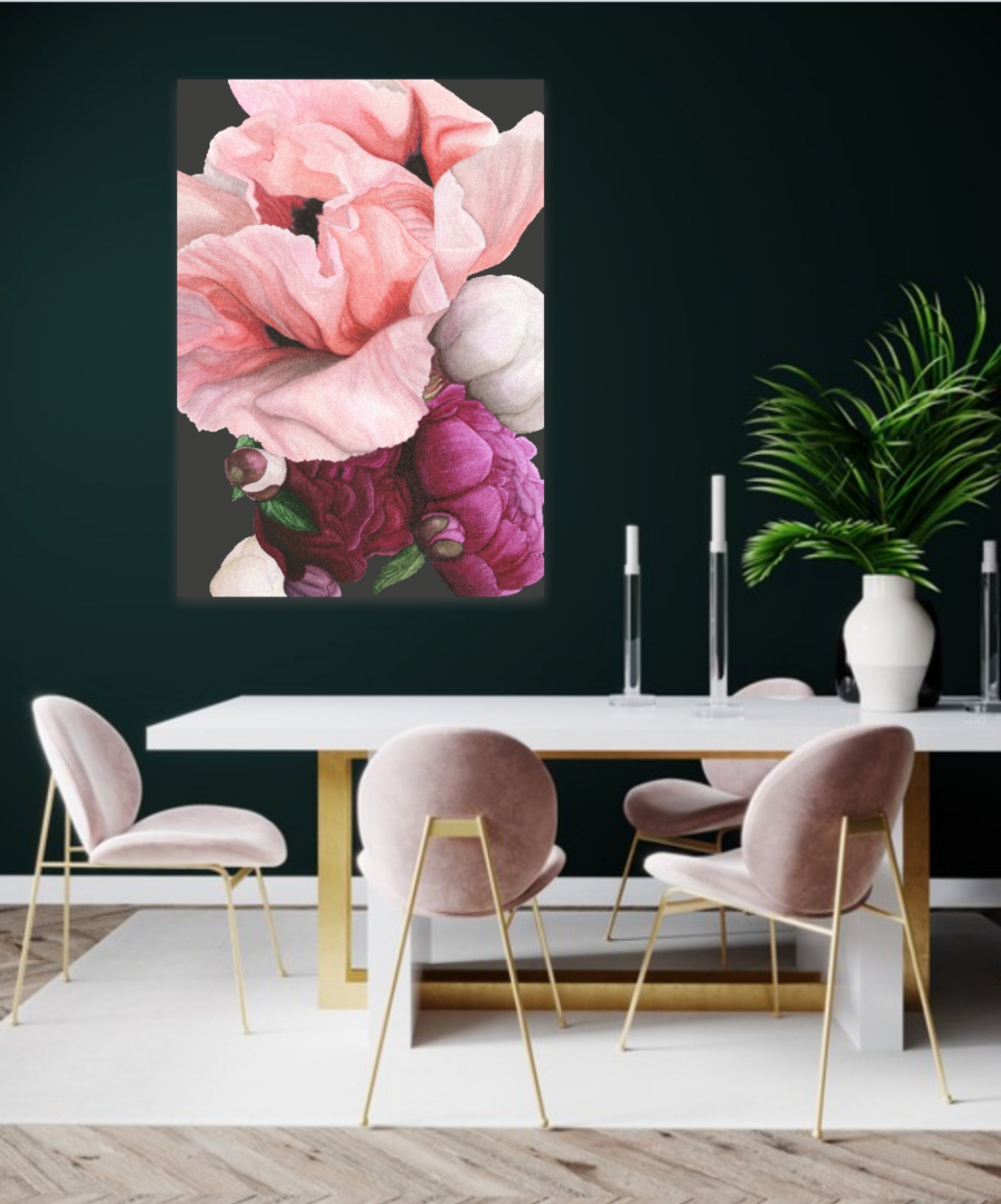 Poppy & Peony Pink Black I