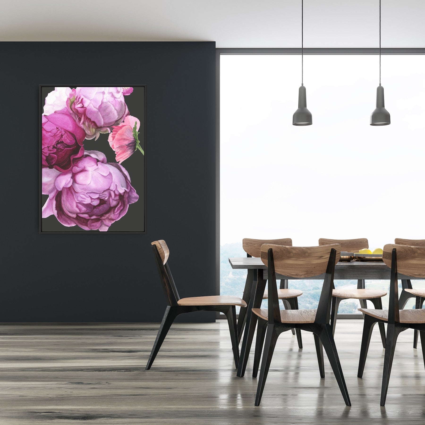 Poppy & Peony Pink Black II
