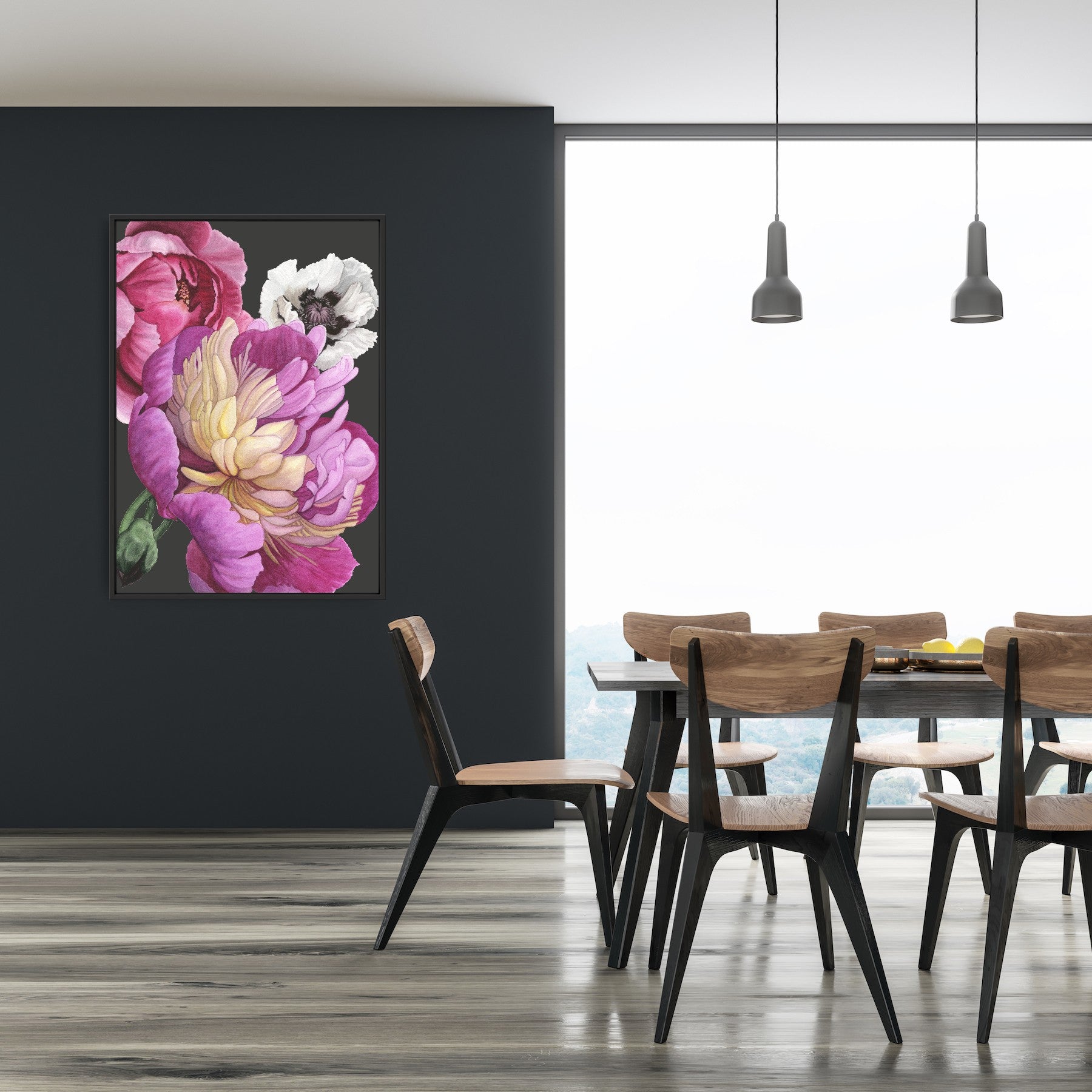 Poppy & Peony Pink Black IV