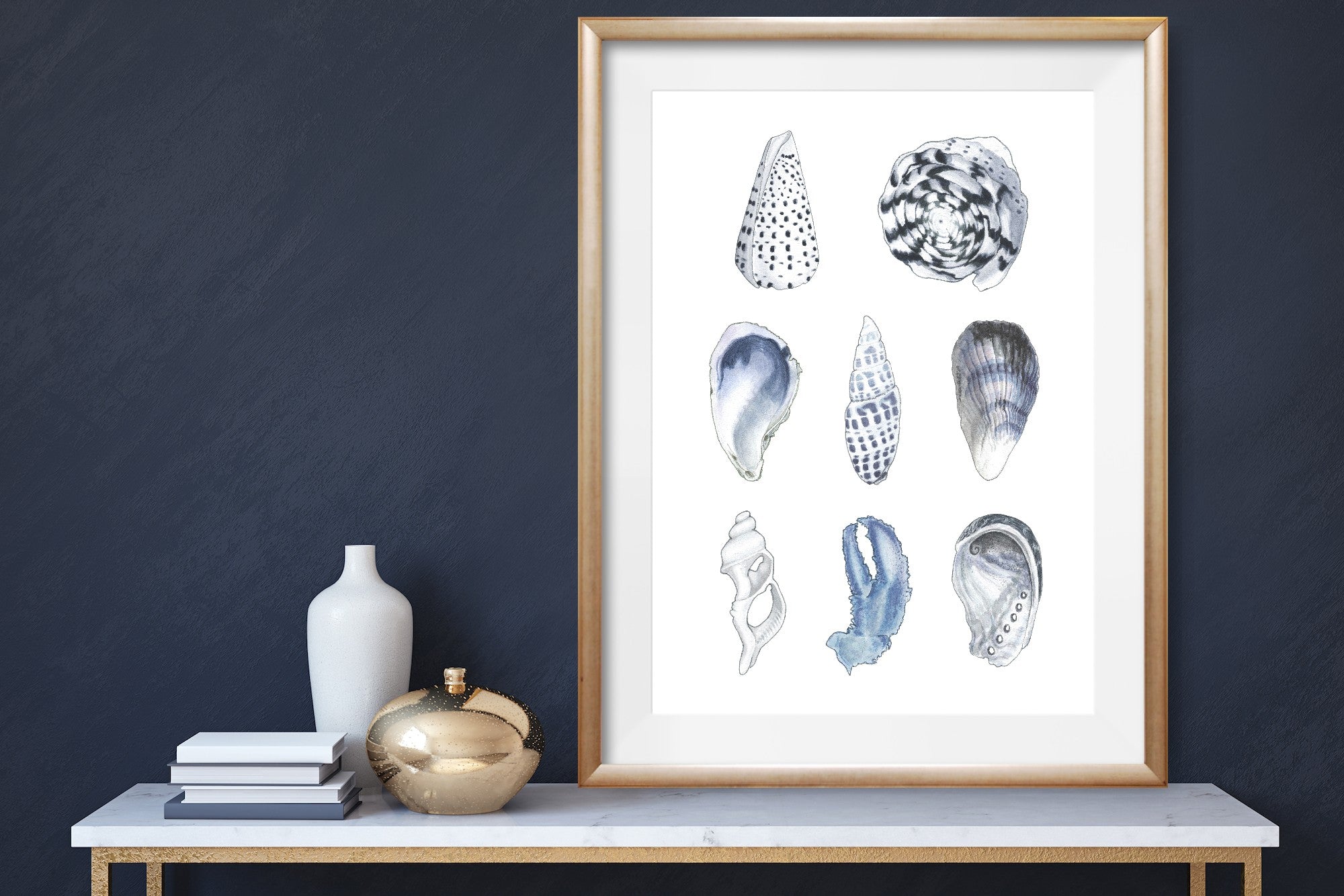 Delft Blue & White Shells III