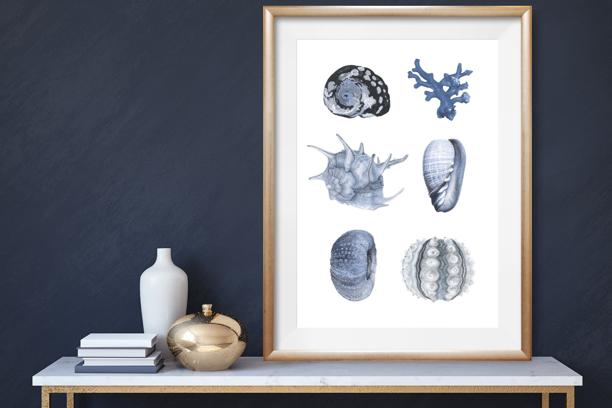 Delft Blue & White Shells IV