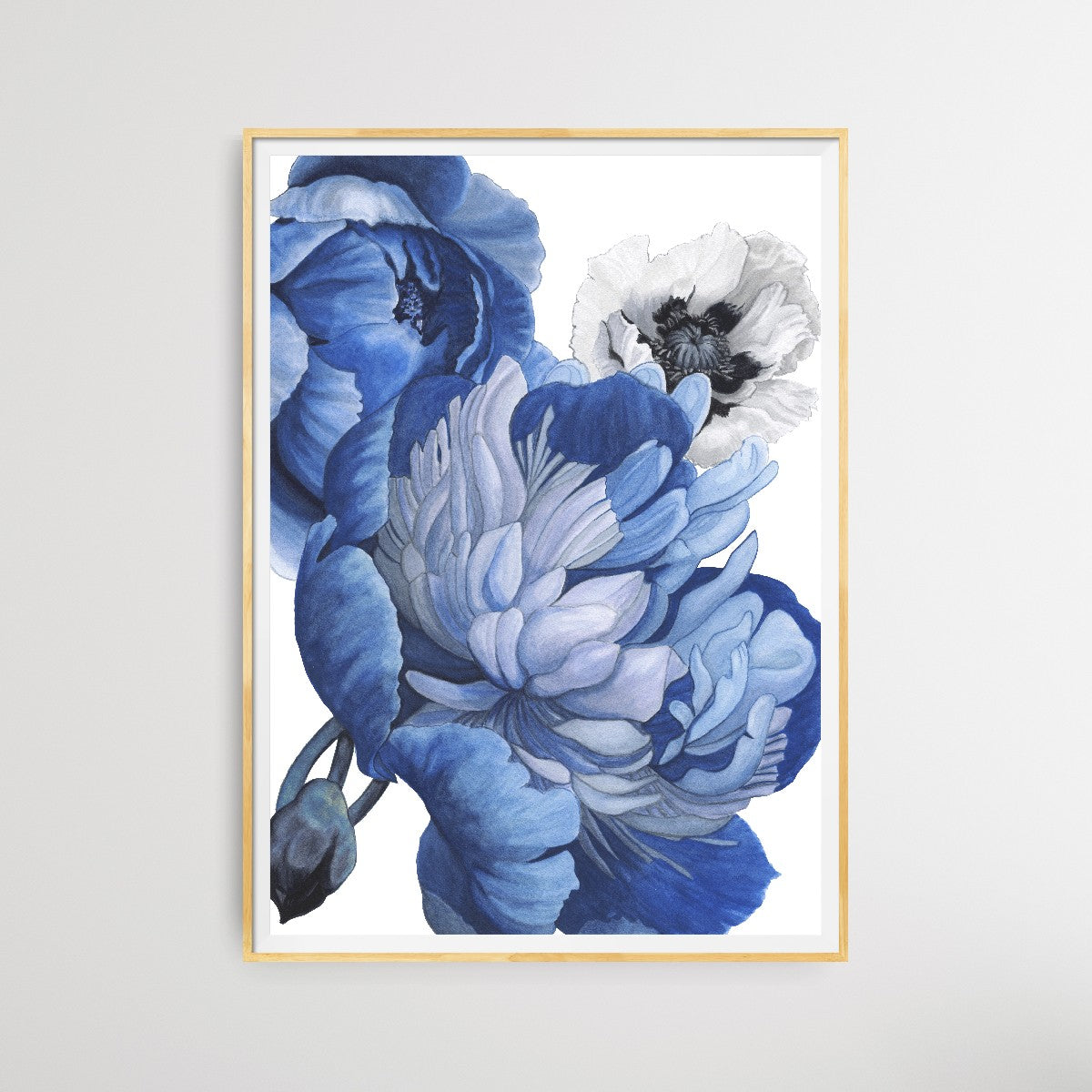 Poppy & Peony Delft Blue White Iv – Cindy Pretorius