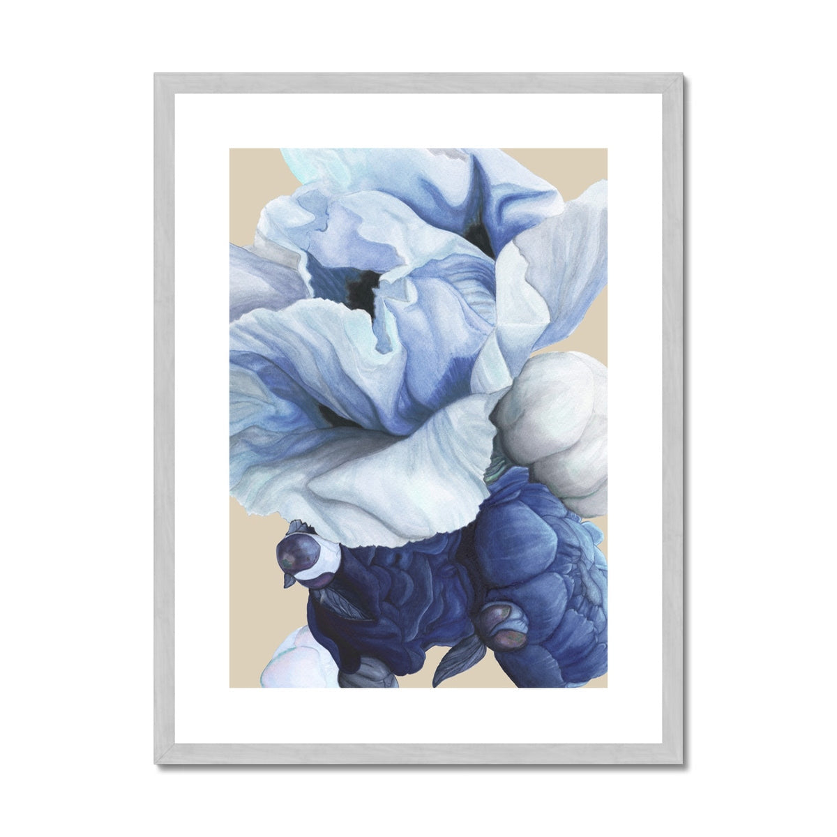 Poppy & Peony Delft Blue Cream I – Cindy Pretorius