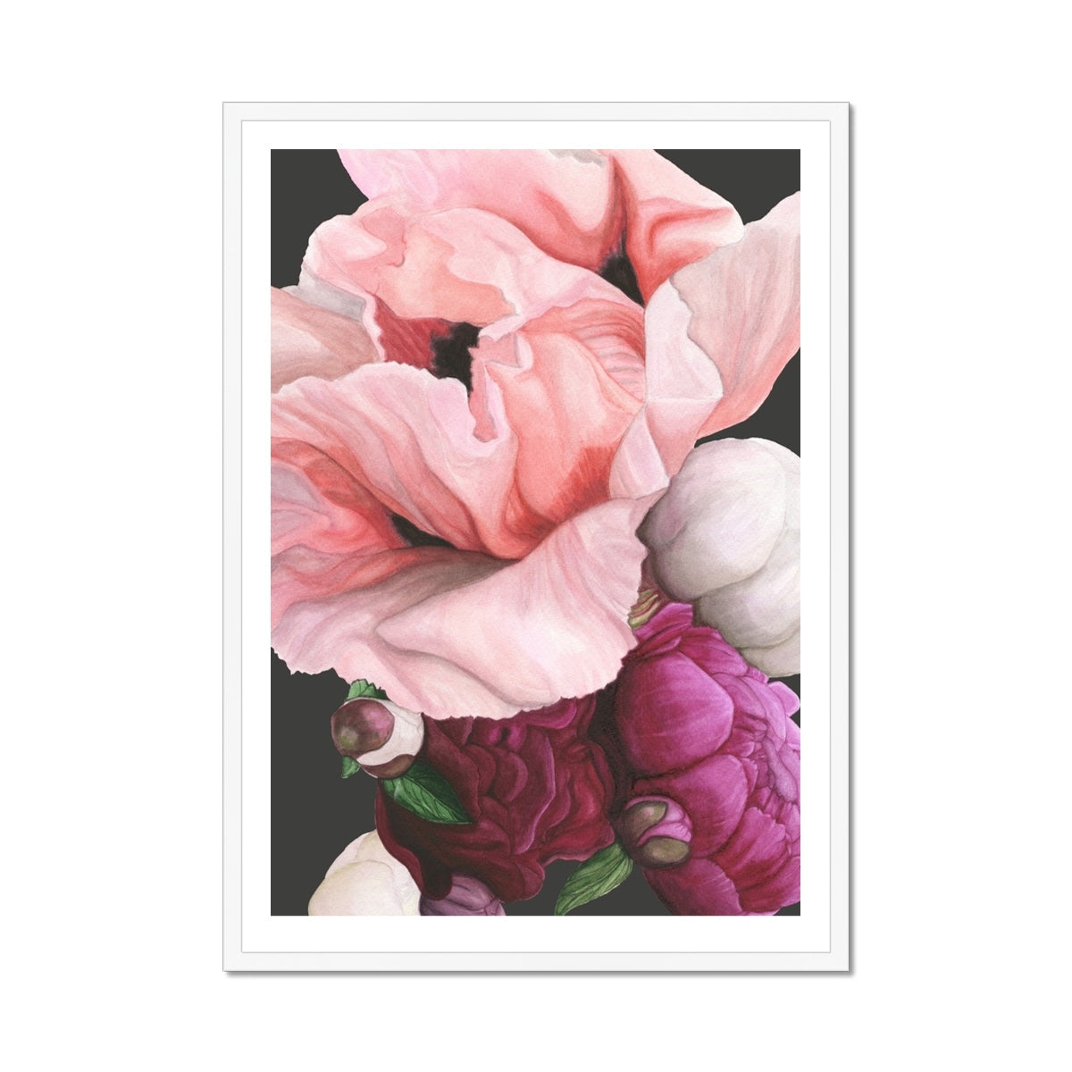 Poppy & Peony Pink Black I – Cindy Pretorius